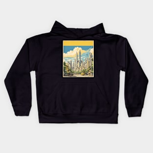 Sao Paulo Brazil Vintage Tourism Travel Poster Art Kids Hoodie